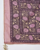 Iris Glow Purple Printed Cotton Kurta Sharara Set with Dupatta