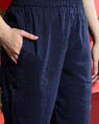 Midnight Grace  Navy Blue Anarkali Kurta Pant with Dupatta Set  Ethnic Wear for Women