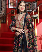 Midnight Grace  Navy Blue Anarkali Kurta Pant with Dupatta Set  Ethnic Wear for Women