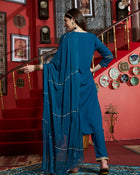 Azure Grace Blue Embroidered Rayon Kurta Pant with Dupatta Set  Ethnic Wear for Women