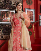 Elegant Beige Kurta Pant with Dupatta Set Ethnic Wear for Women
