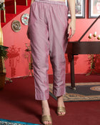 Lavender Whisper  Silk Blend Kurta Pant with Dupatta Set