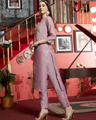 Lavender Whisper  Silk Blend Kurta Pant with Dupatta Set
