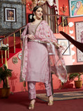 Lavender Whisper  Silk Blend Kurta Pant with Dupatta Set