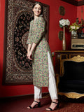 Fern Whisper Printed Cotton Kurta