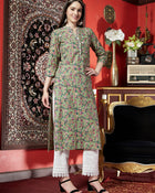 Fern Whisper Printed Cotton Kurta