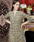 Fern Whisper Printed Cotton Kurta