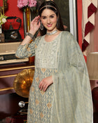 Ivory Dune Cotton Printed Kurta Pant Dupatta Set