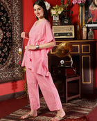 Wander Line Rayon Stripe Co-ord Set for Women Travel Ready Elegance