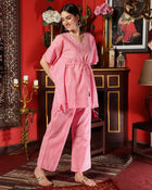 Wander Line Rayon Stripe Co-ord Set for Women Travel Ready Elegance