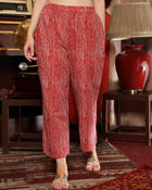 Crimson Trail Floral Printed Cotton Co-ord Set for Women Elegant Everyday Wear