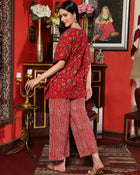 Crimson Trail Floral Printed Cotton Co-ord Set for Women Elegant Everyday Wear