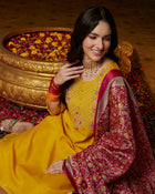 Sunlit Grace Cotton Kurta Pant with Dupatta Set Solid Embroidery Work Ethnic Wear for Women
