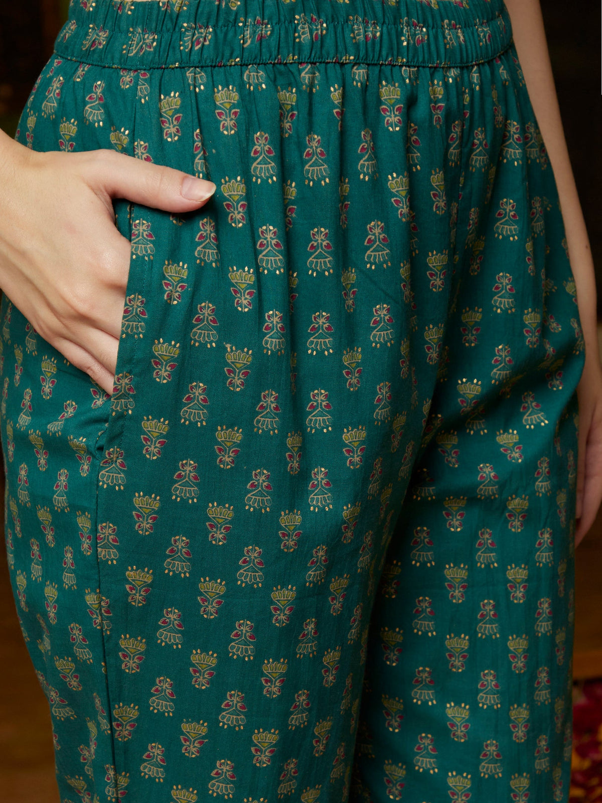 Leafsong Grace Floral Printed Kurta Pant with Dupatta Set
