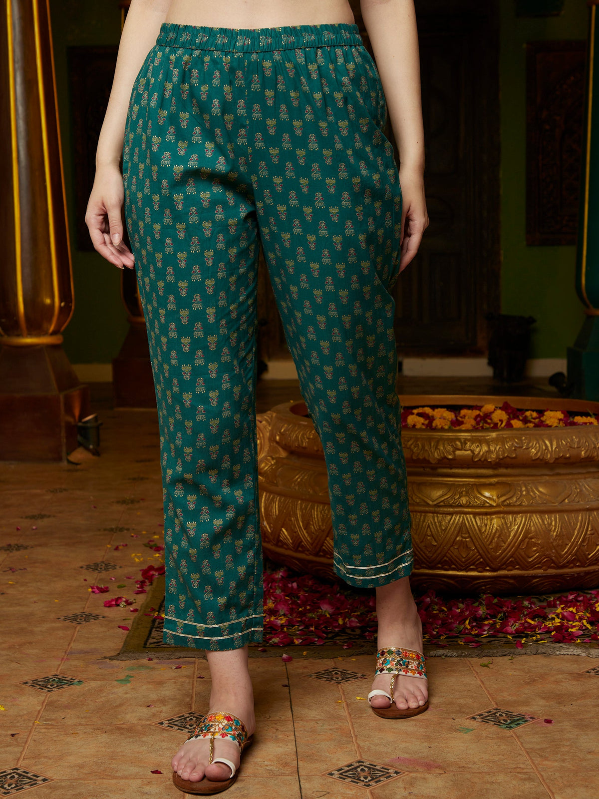 Leafsong Grace Floral Printed Kurta Pant with Dupatta Set
