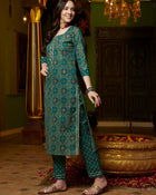 Leafsong Grace Floral Printed Kurta Pant with Dupatta Set