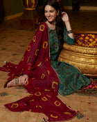 Leafsong Grace Floral Printed Kurta Pant with Dupatta Set