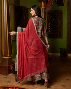 Emerald Aura Green Kurta Sharara with Dupatta Set Festive Ethnic Wear for Women