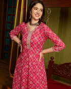 Rangreza  Bandhej Printed Kurta Pant Dupatta Set