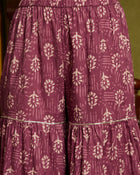 Royal Orchid Purple Kurta Sharara with Dupatta Set