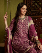 Royal Orchid Purple Kurta Sharara with Dupatta Set