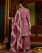 Royal Orchid Purple Kurta Sharara with Dupatta Set