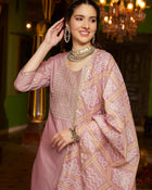 Coral Mistn Silk Blend Kurta Pant with Dupatta Set