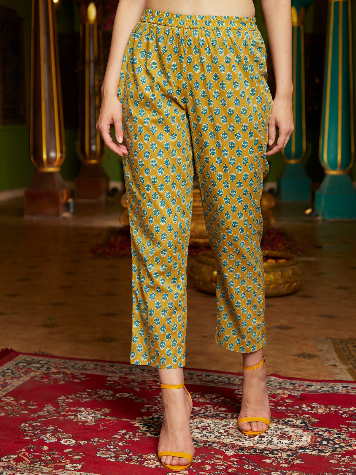 Whispering Meadows Printed Kurta Pant Dupatta Set
