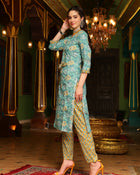 Whispering Meadows Printed Kurta Pant Dupatta Set