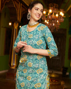 Whispering Meadows Printed Kurta Pant Dupatta Set