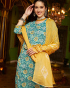 Whispering Meadows Printed Kurta Pant Dupatta Set