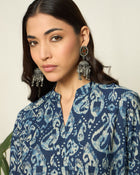 Ishya Blue Pure Cotton Co-ord Set with Top & Trousers