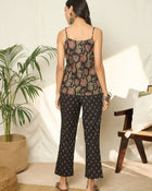 Gulzar Floral Printed Pure Cotton Top, Trousers & Shrug Co-Ord Set