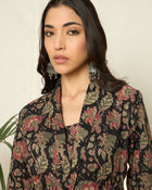 Gulzar Floral Printed Pure Cotton Top, Trousers & Shrug Co-Ord Set