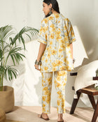 Mehira Floral Printed Cotton Tunic & Trouser Co-ord Set
