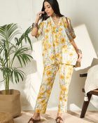 Mehira Floral Printed Cotton Tunic & Trouser Co-ord Set