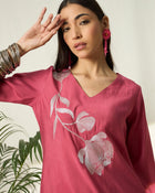 Zahira Floral Embroidered Co-Ord Set with Top & Trousers