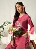 Zahira Floral Embroidered Co-Ord Set with Top & Trousers