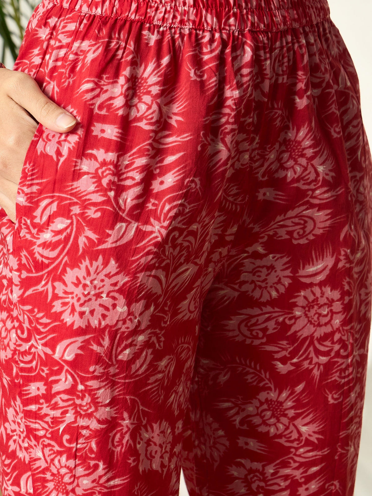Vanya Pure Cotton Floral Printed Tunic & Trousers Co-ord Set