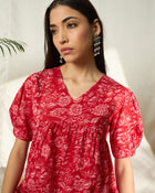 Vanya Pure Cotton Floral Printed Tunic & Trousers Co-ord Set