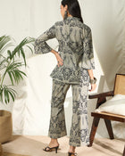 Kiyana Black Cotton Co-ord Set with Tunic & Trousers