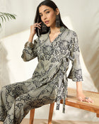 Kiyana Black Cotton Co-ord Set with Tunic & Trousers