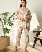 Naira Meadow Floral Printed Tunic & Trouser Co-Ord Set