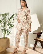 Naira Meadow Floral Printed Tunic & Trouser Co-Ord Set