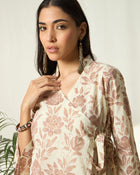 Naira Meadow Floral Printed Tunic & Trouser Co-Ord Set