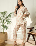 Naira Meadow Floral Printed Tunic & Trouser Co-Ord Set