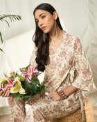 Naira Meadow Floral Printed Tunic & Trouser Co-Ord Set