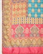 Teal Serenade Silk Blend Embroidered Kurta Set with Dupatta