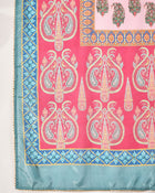 Tidal Bloom Embroidered Turquoise Silk Blend Kurta Set with Dupatta