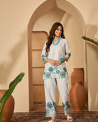 Elira Bloomfield – Floral Placement Printed Cotton Co-Ord Set